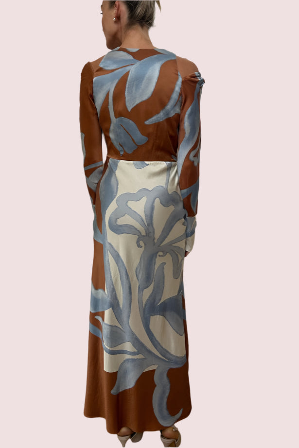 Sorrento Scarf Maxi Dress Scarpia Print Size 8