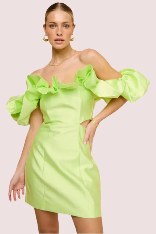 SALE Alemais Suzi Off Shoulder Mini Dress Size 10