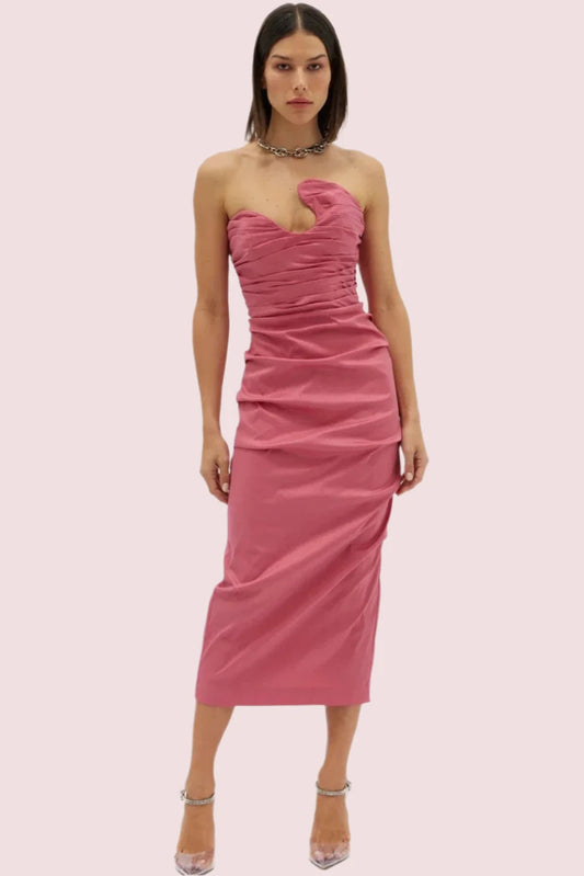 Rachel Gilbert Cheri Midi Dress Size 10