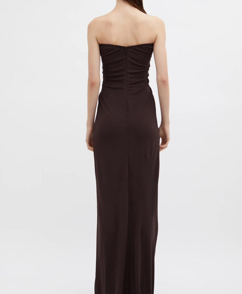 Christopher Esber Arched Palm Dress Brown Size 6