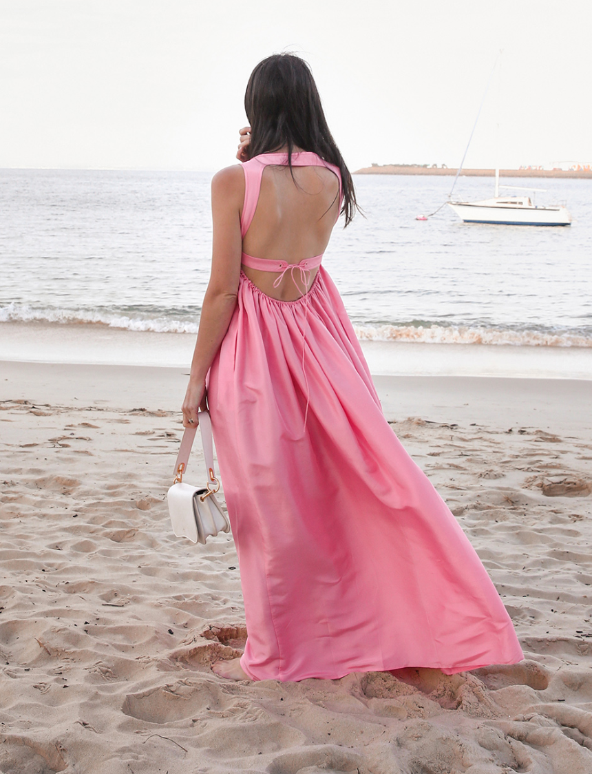 Oroton Strappy Sundress Pink Size 8,10