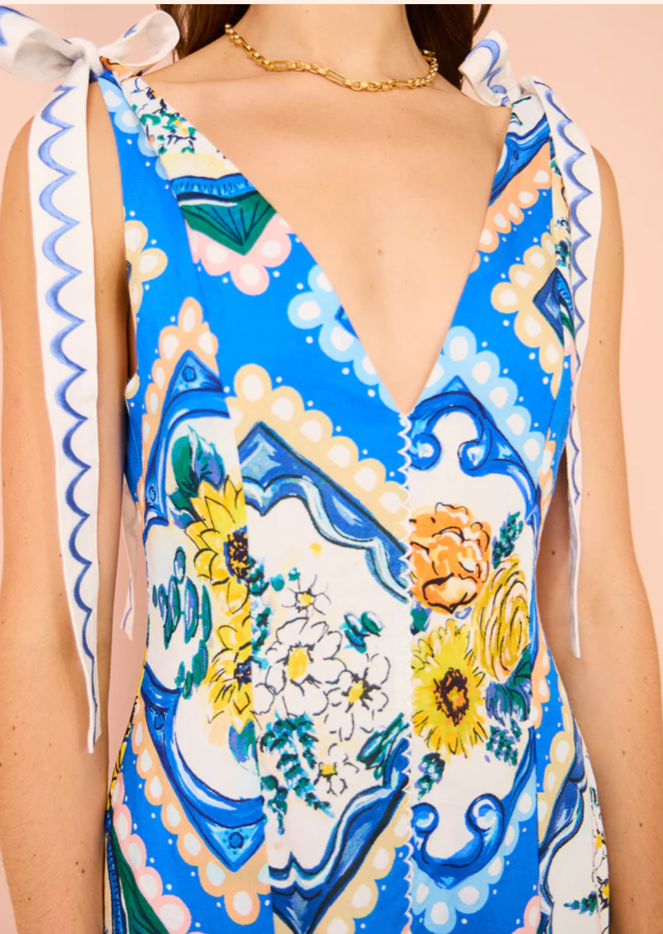 By Nicola Adocia Tie Shoulder Azure Blue Size 10
