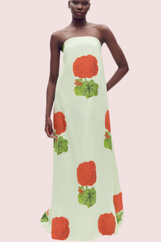 Oroton Posie Geranium Print Gown Size 6