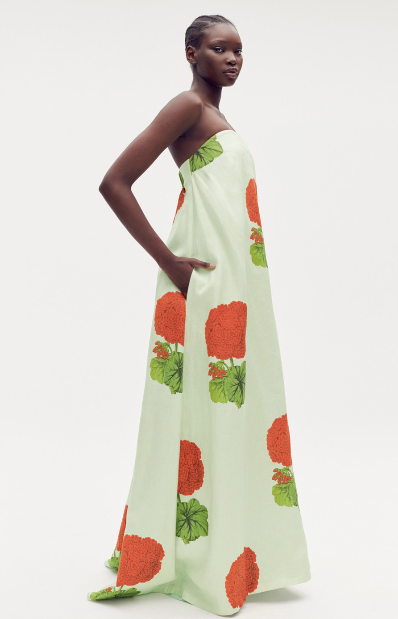 Oroton Posie Geranium Print Gown Size 6