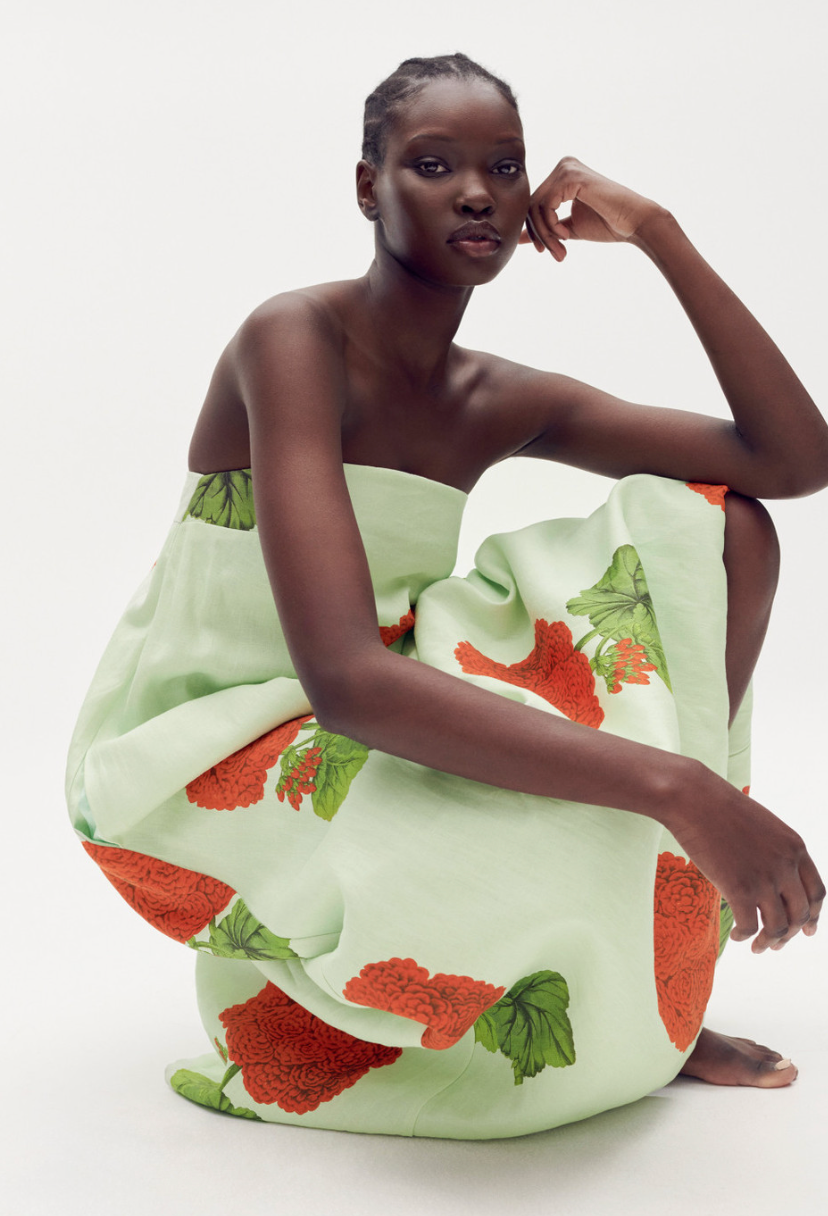 Oroton Posie Geranium Print Gown Size 6