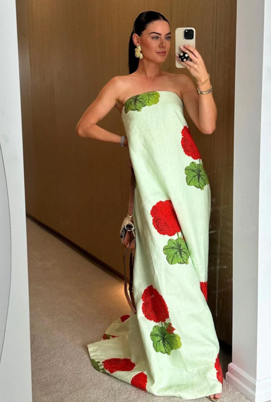 Oroton Posie Geranium Print Gown Size 6