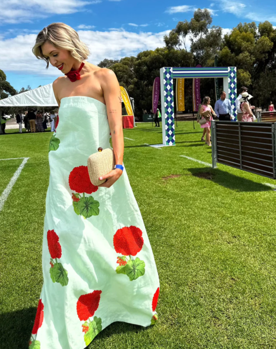 Oroton Posie Geranium Print Gown Size 6