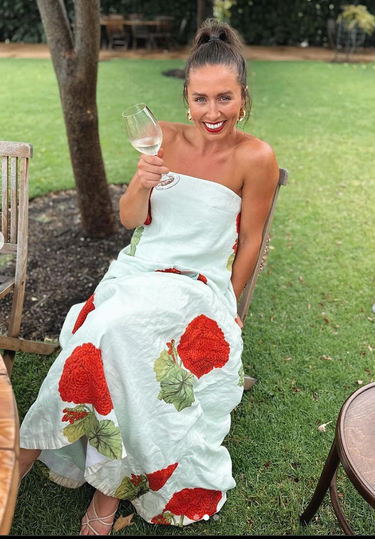 Oroton Posie Geranium Print Gown Size 6