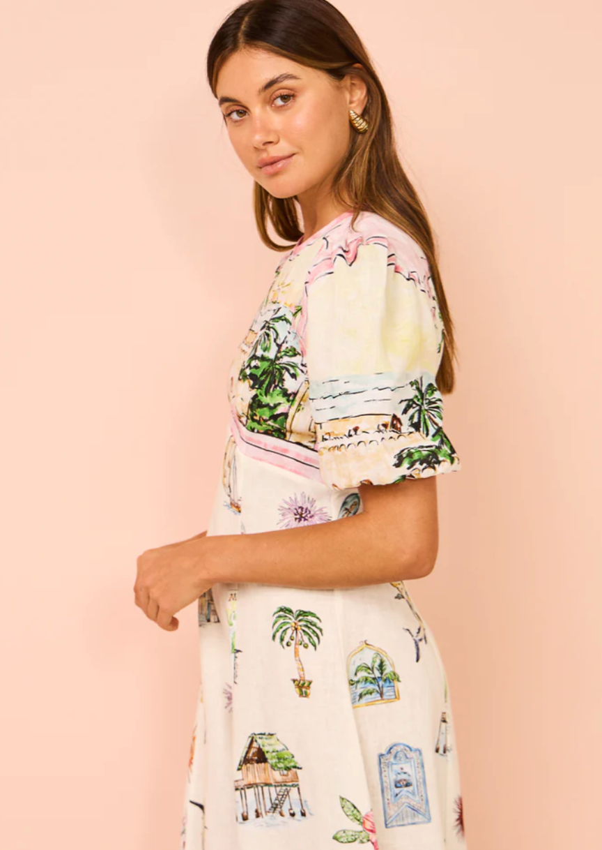 Alemais Sunset Midi Dress Size 10,12