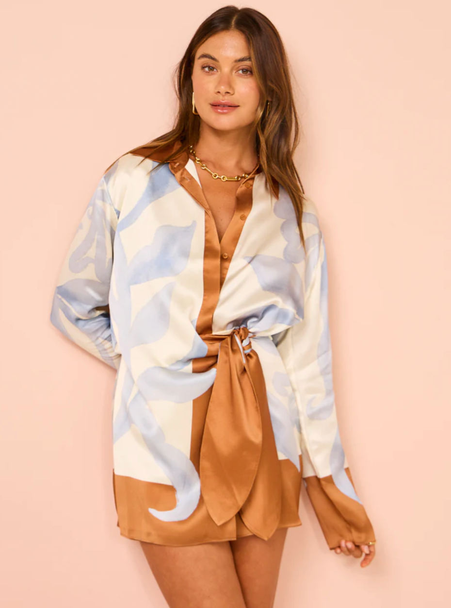 SIR The Label Sorrento Shirt Dress Scarpia Print Size 8,10,12