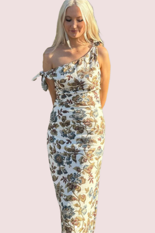 SIR The Label Eleanora Tie Shoulder Dress Size 10,12