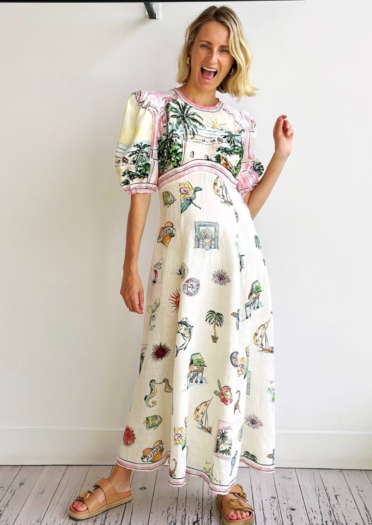 Alemais Sunset Midi Dress Size 10,12