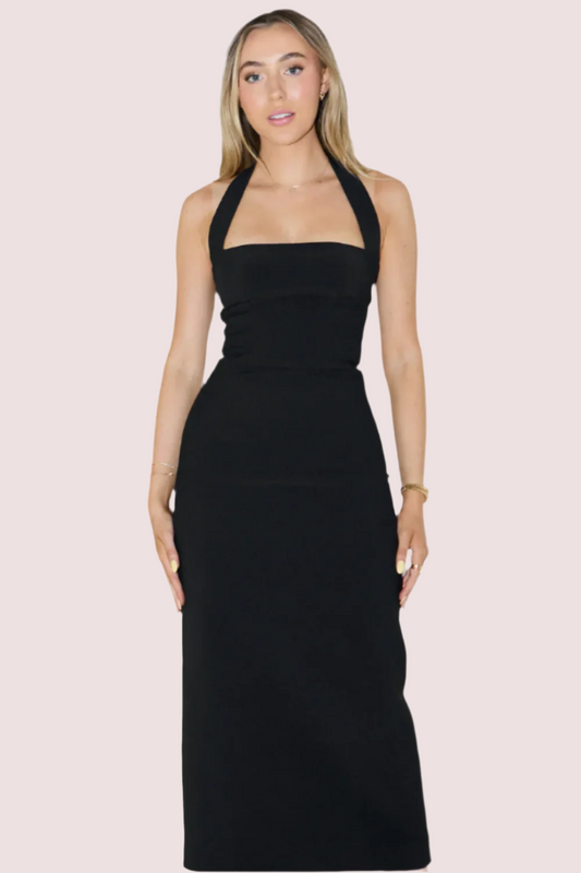 Odd Muse Ultimate Muse Halter Neck Dress Navy Size 10