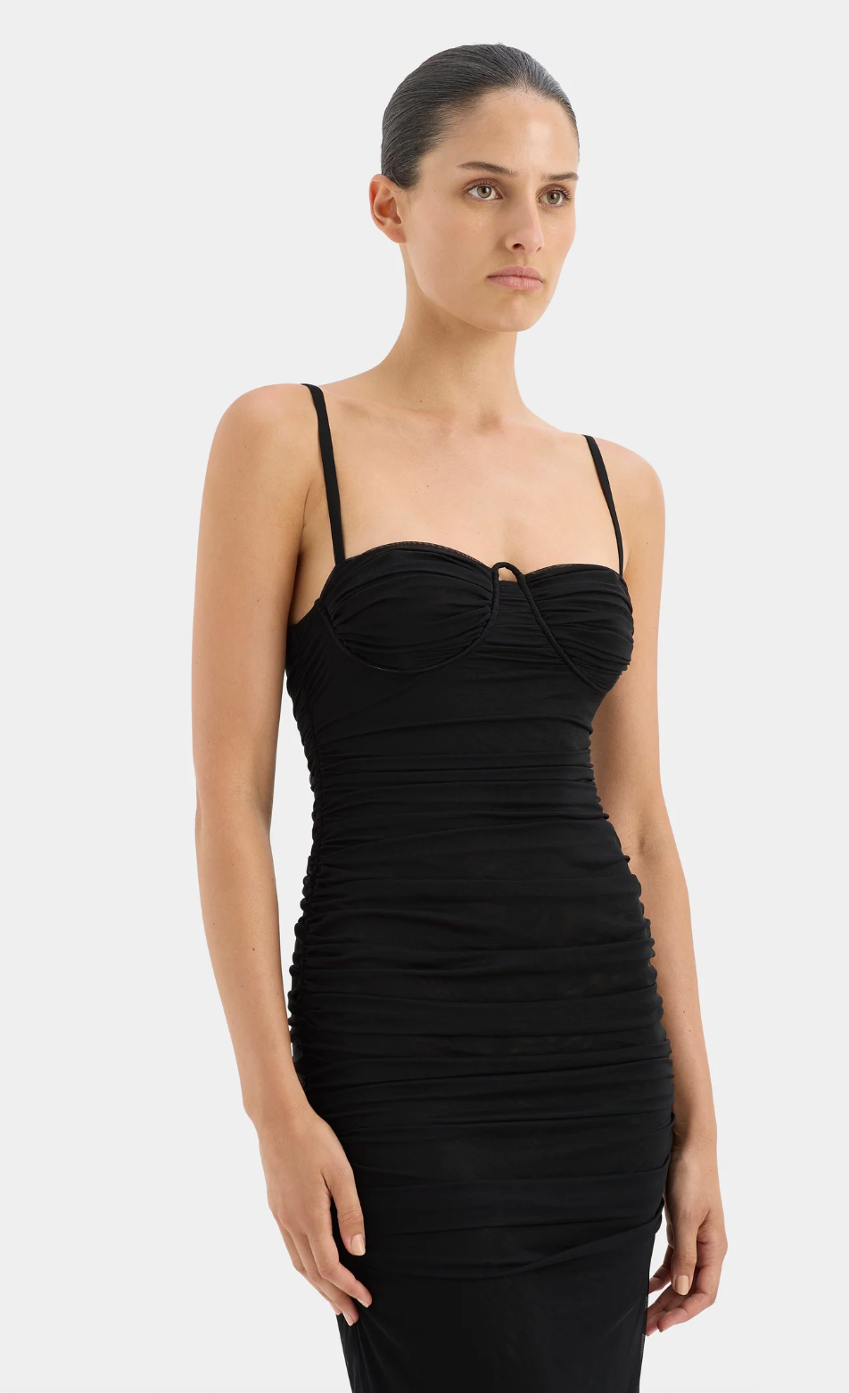 SIR THE LABEL Jacques Gathered Midi Dress Size 2 (8-10)
