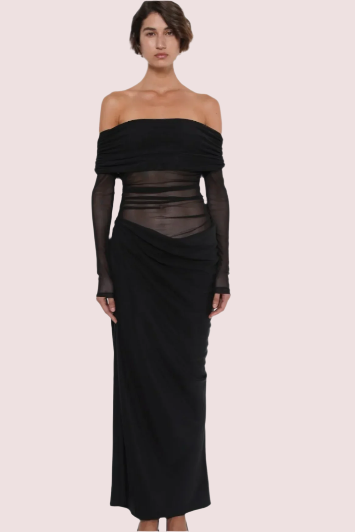 Yasmin Off Shoulder Maxi Dress Size 6 8 10 12