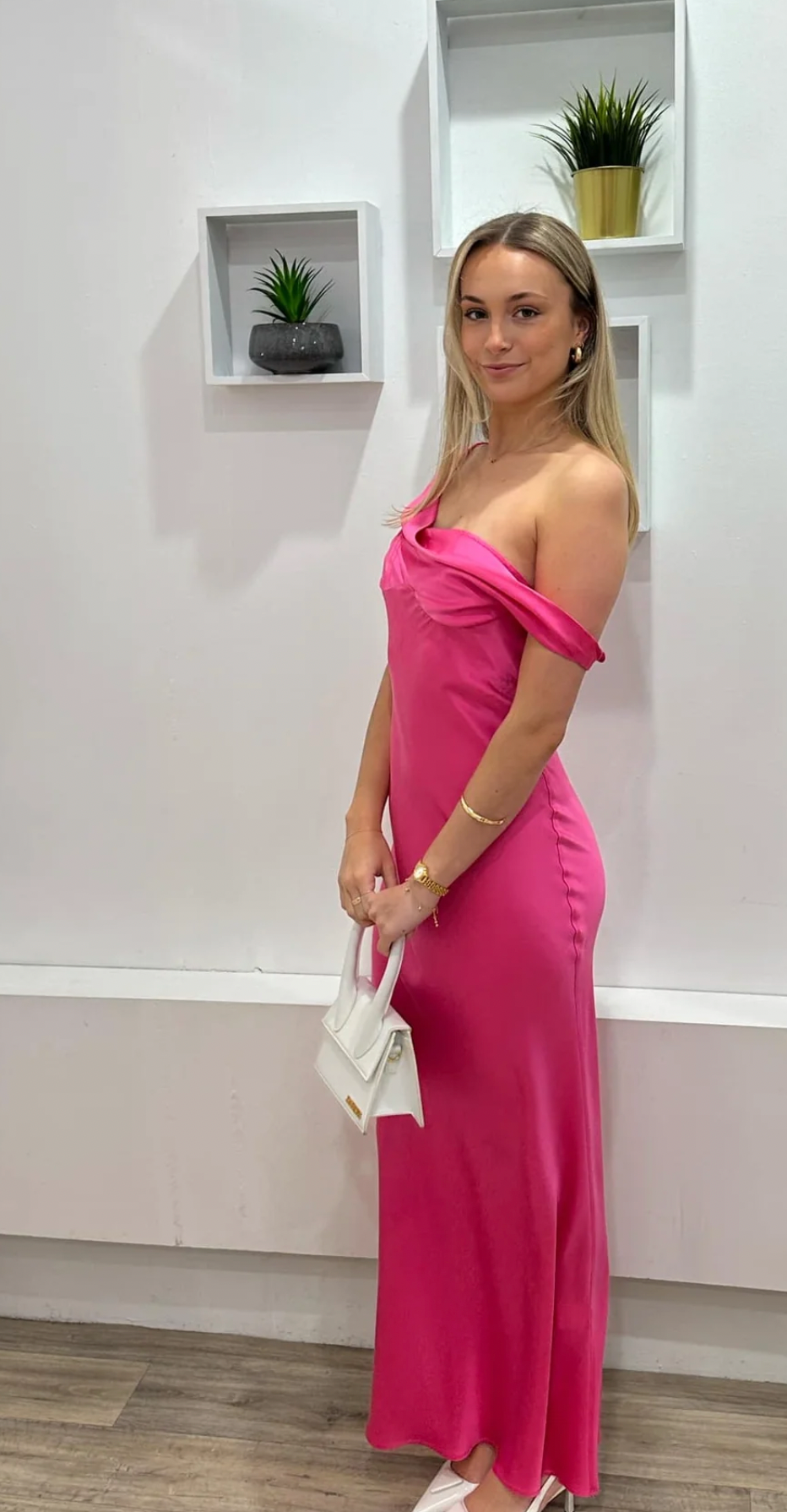 Natalie Rolt Monika Dress Neon Pink Size 8,10