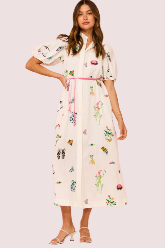 Alemais Atticus Linen Shirtdress Size 10,12