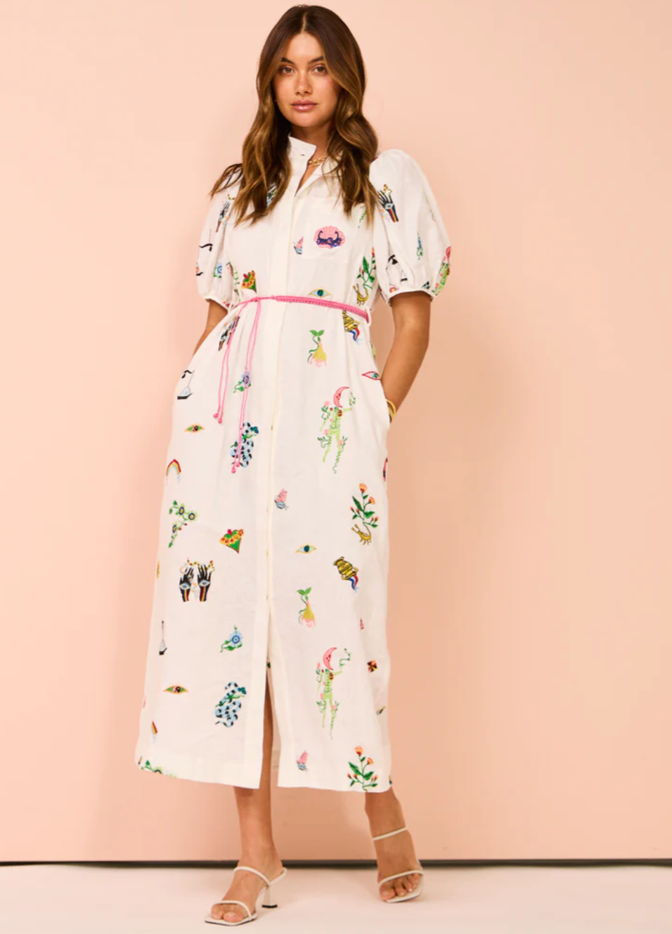 Alemais Atticus Linen Shirtdress Size 10