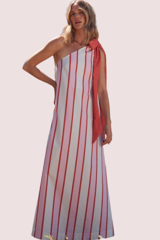 Aston Studios Mila Dress Hana Stripe Size 8
