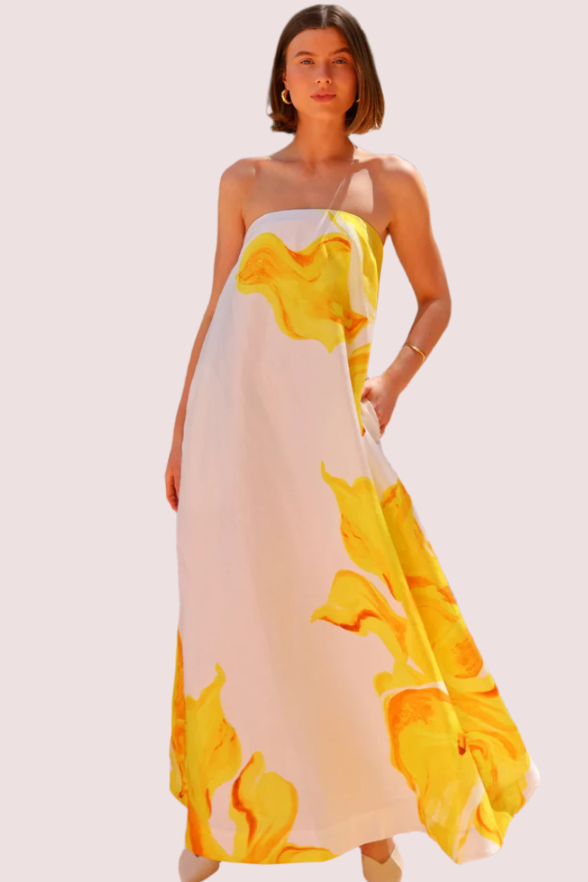 Acler Hopton Dress in Ivory Calla Lily