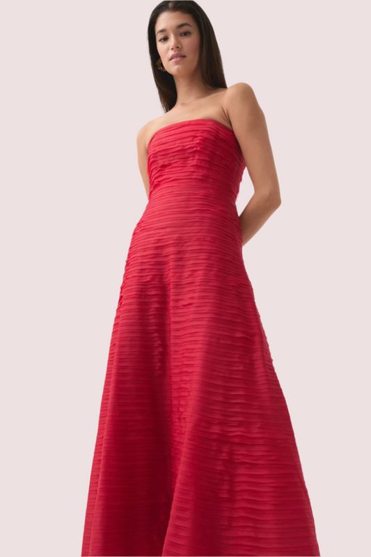 Aje Soundscape Maxi Dress Red Size 8