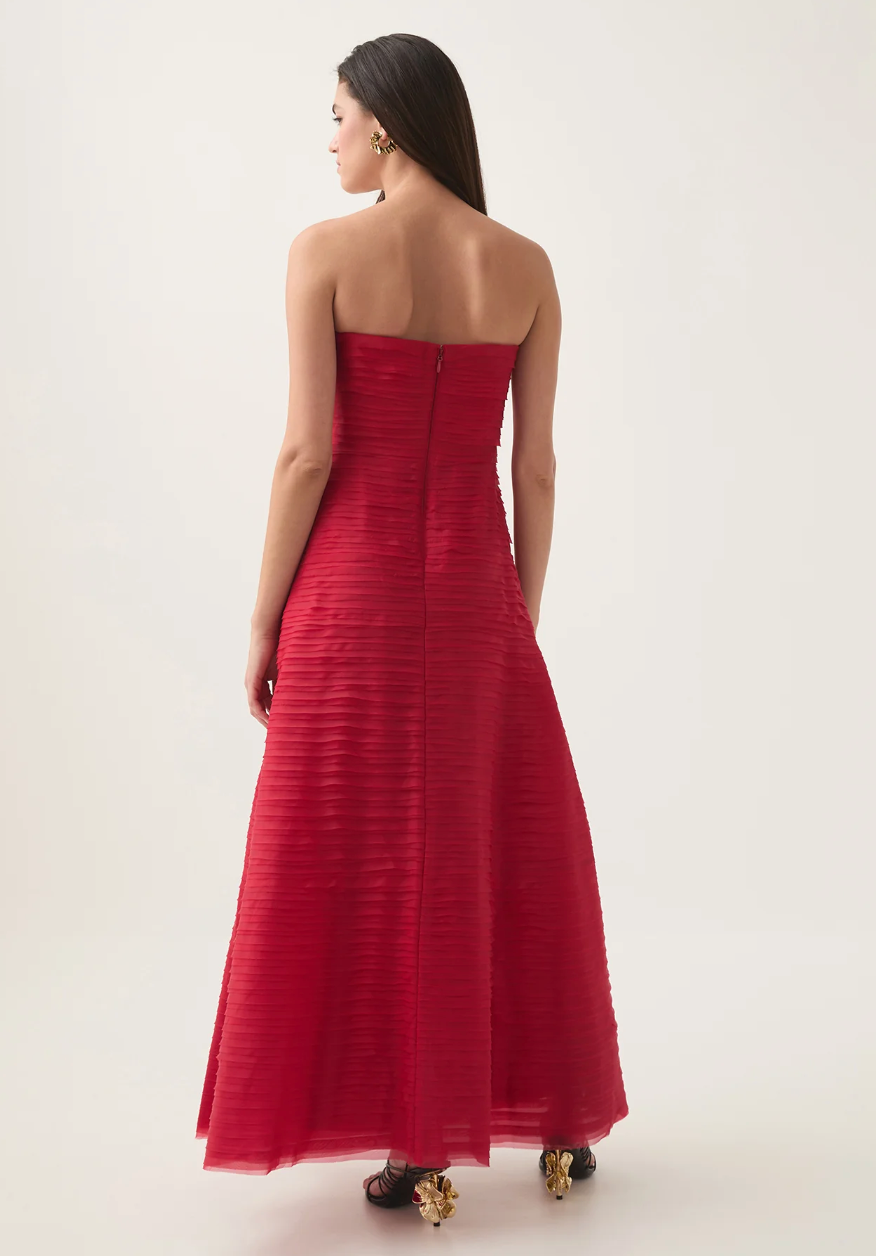 Aje Soundscape Maxi Dress Red Size 8