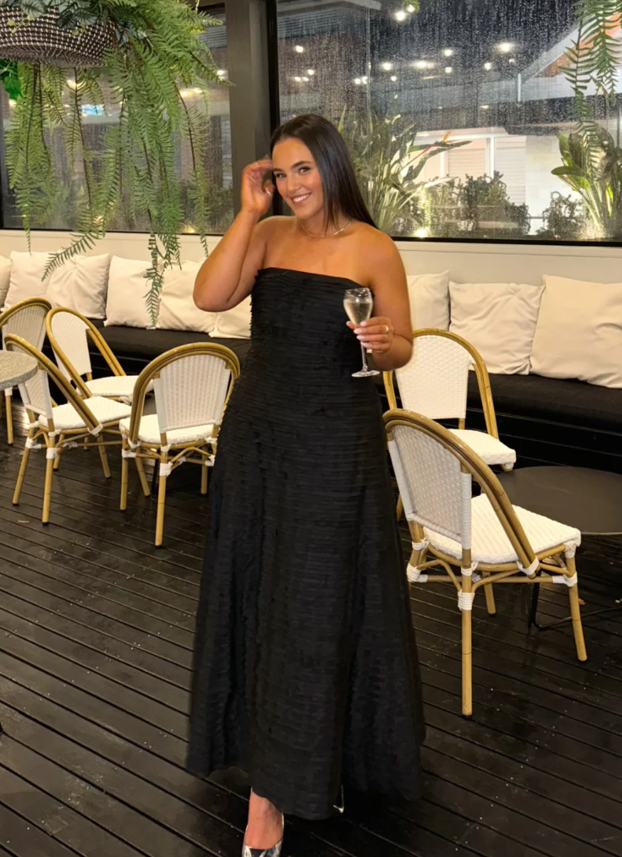 Aje Soundscape Maxi Dress Black Size 10,12