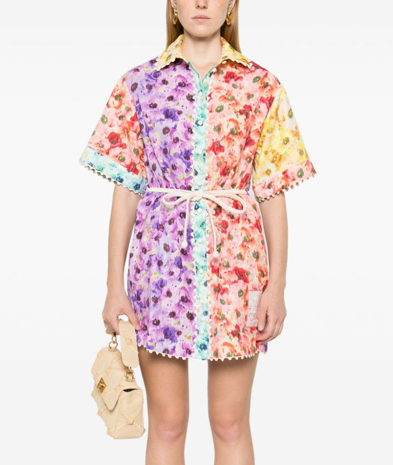 Zimmermann Lightburst Mini Shirt Dress Size 10