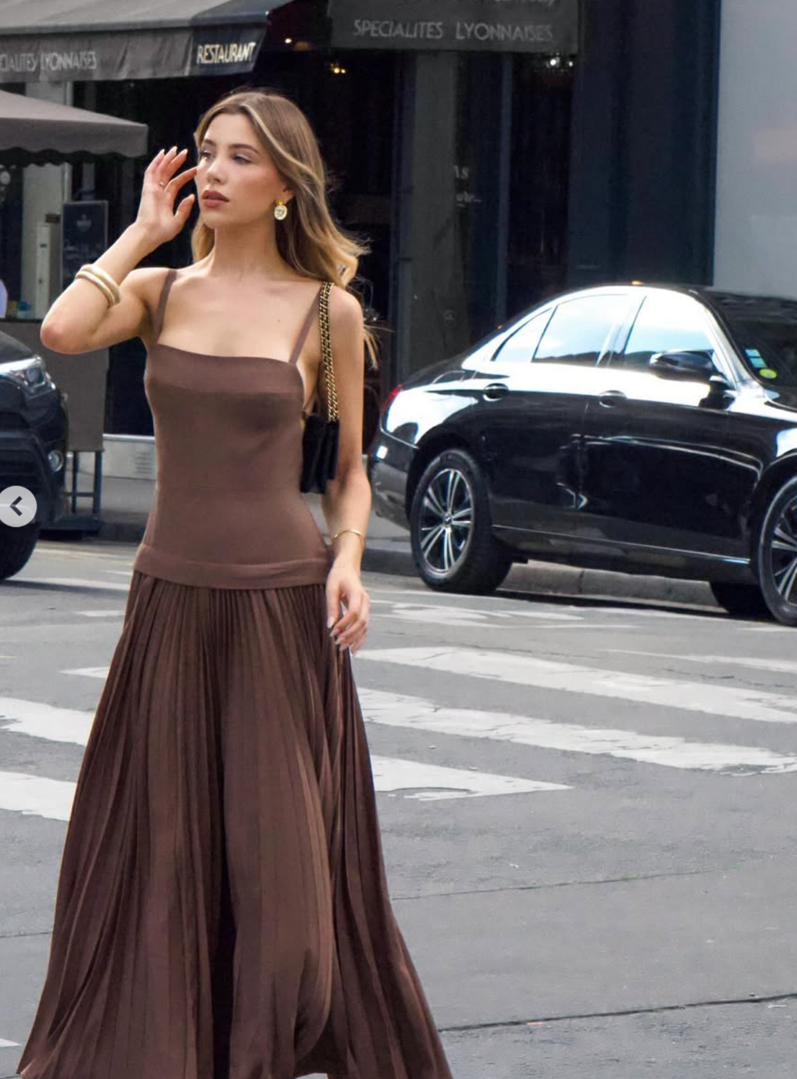 Acler Leasgill Midi Dress Brown Size 10
