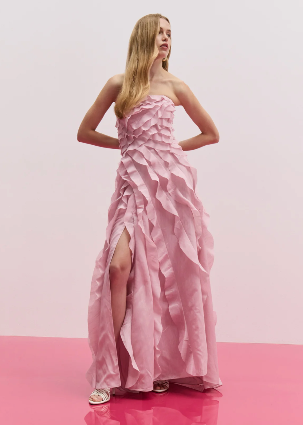 Aje Allarie Gown Pink Size 8