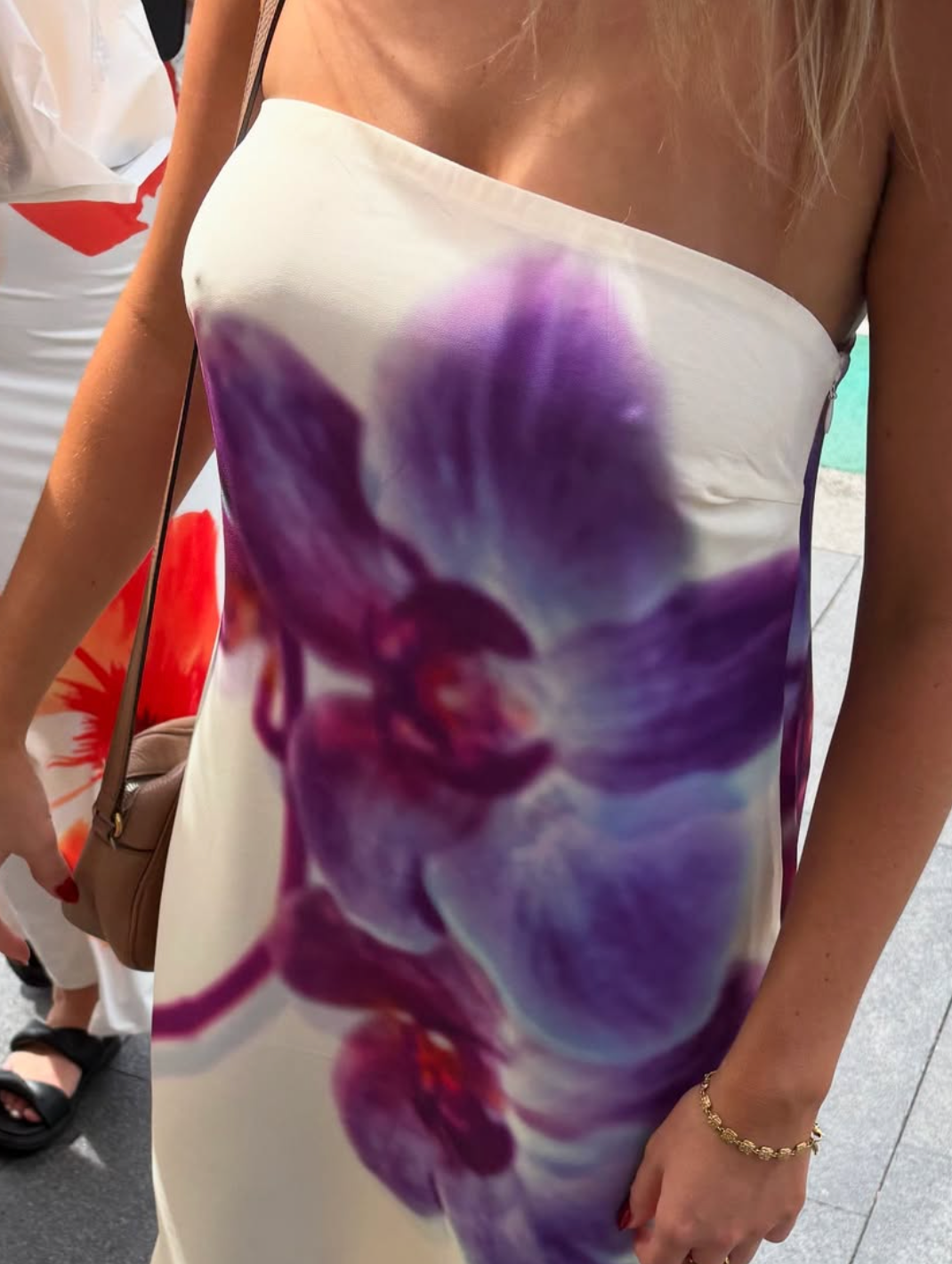 Meshki Amaya Strapless Koi Print Dress Size 8,10