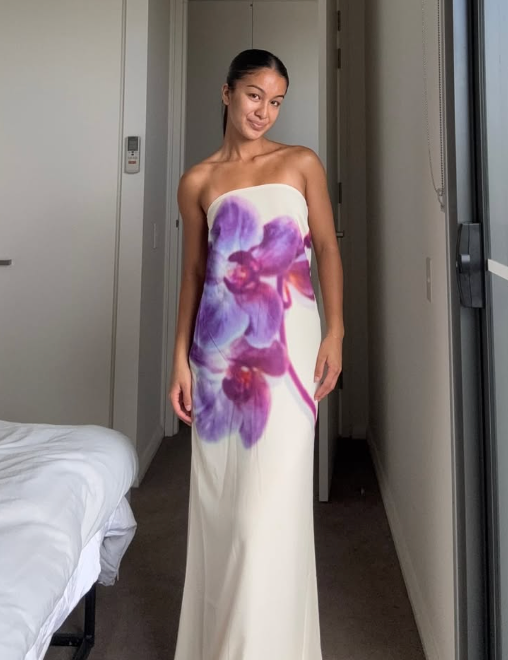 Meshki Amaya Strapless Koi Print Dress Size 8,10