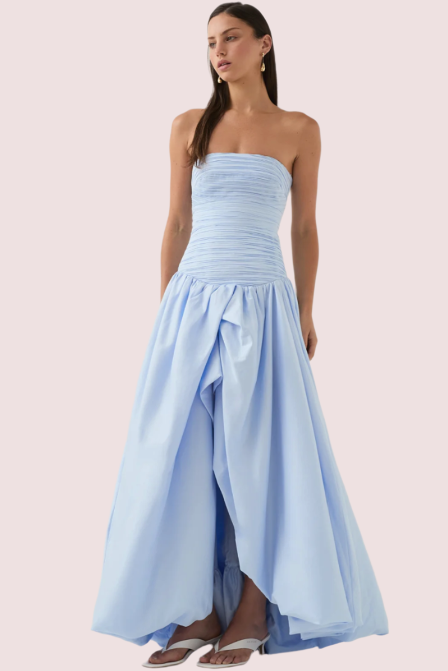 Aje Vioeltte Bubble Hem Gown Blue