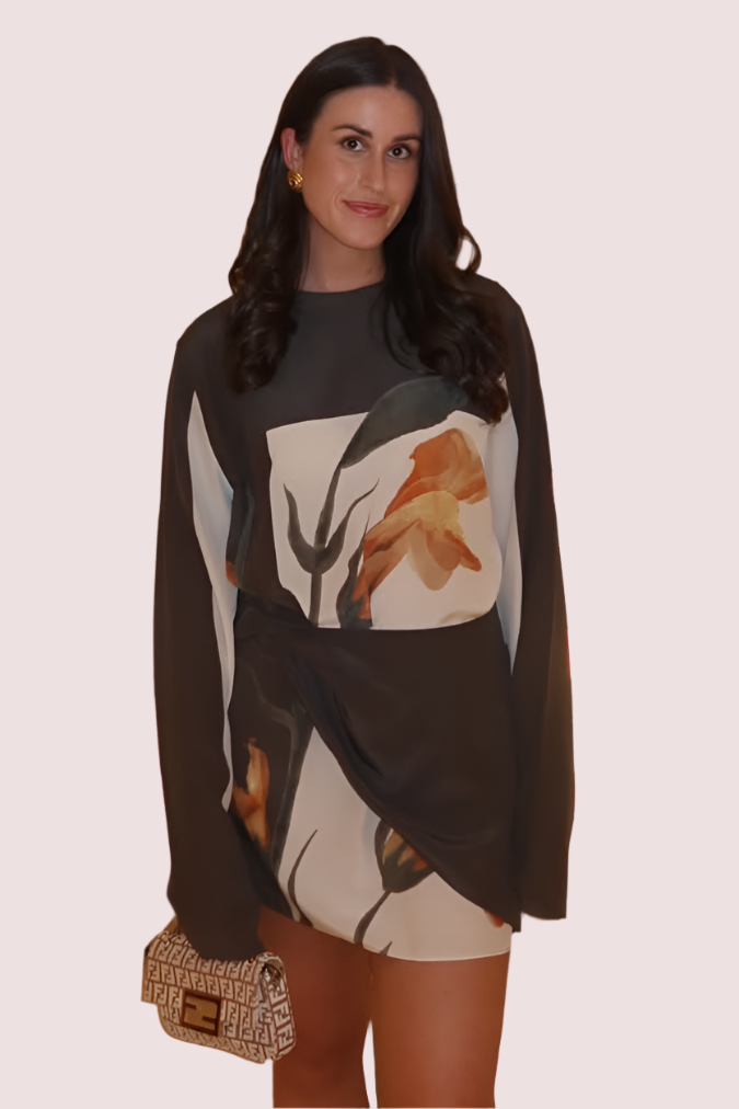 constance twist mini dress Sir Constance Twist Floral Mini Dress