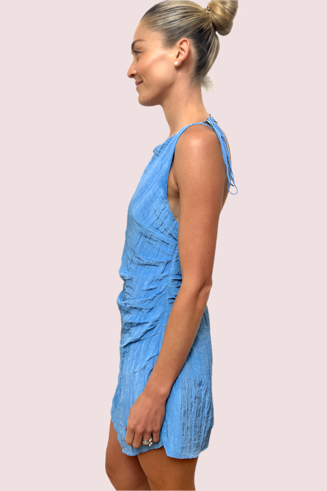 SIR The Label Ligera Mini Dress Blue Size 8