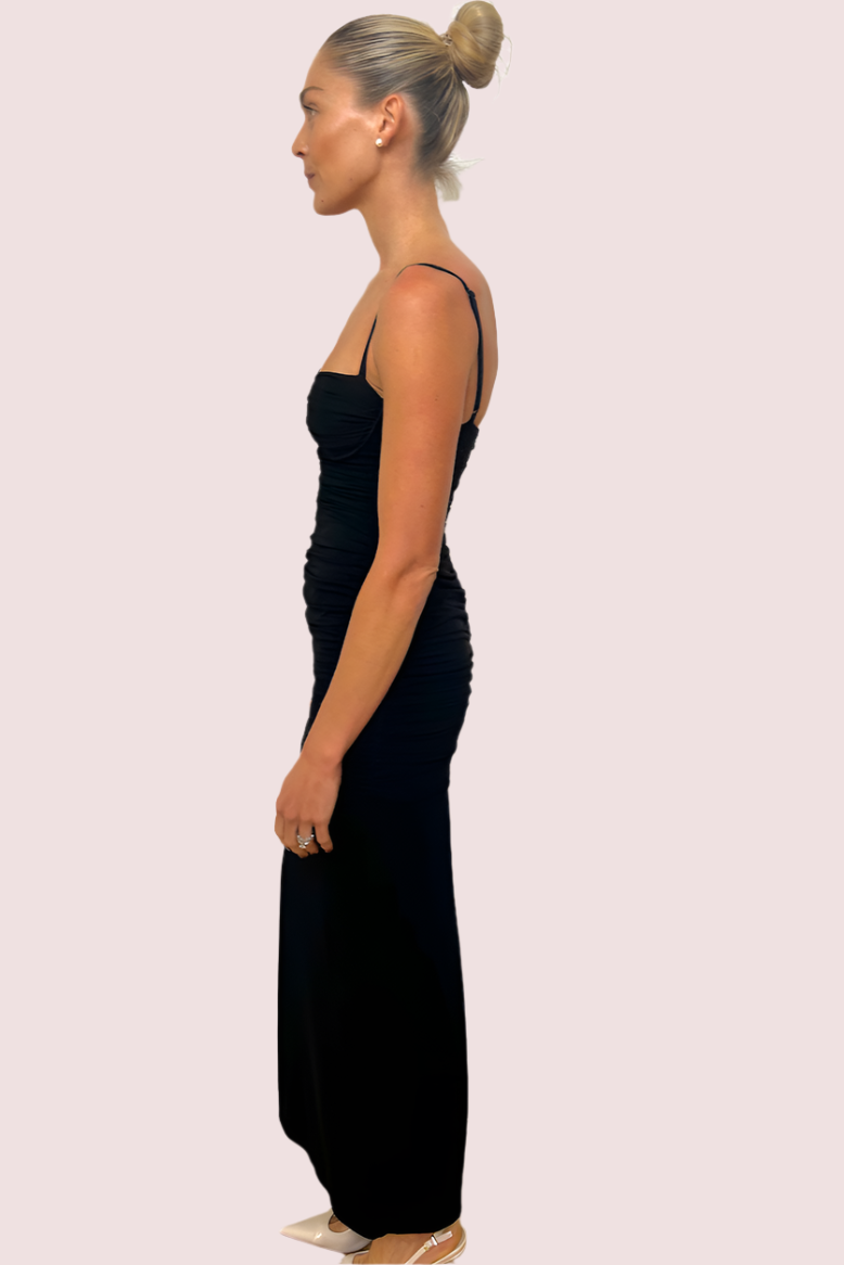 SIR THE LABEL Jacques Gathered Midi Dress Size 2 (8-10)