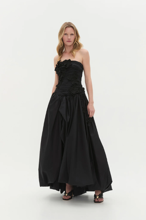 Aje Splendour Flower Gown Black Size 8