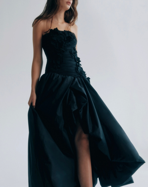 Aje Splendour Flower Gown Black Size 8