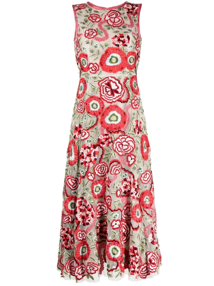 Rachel Gilbert Gigi Midi Dress Size 12