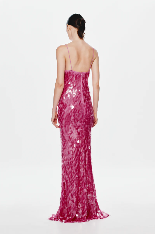 Misha Sapphire Gown Pink Size 10