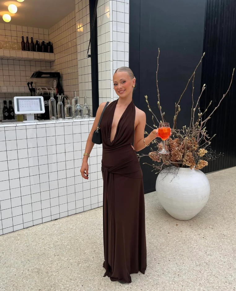 La Marie Nadia Gown Brown Size XS/S