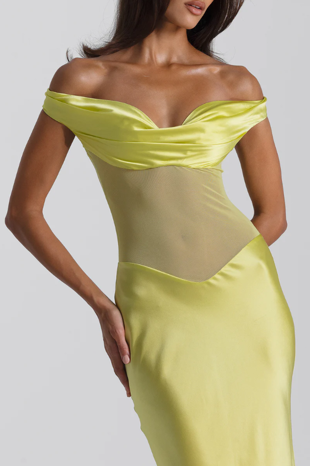 Natalie Rolt Gwenyth Gown -Yellow Chartreuse Size S