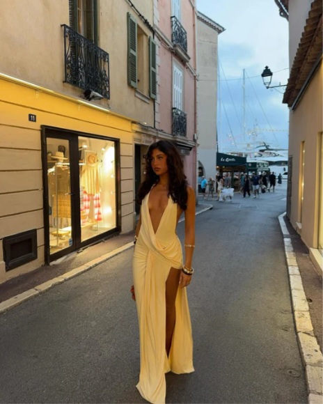 Natalie Rolt Winona Gown - Yellow Lemon Size 8