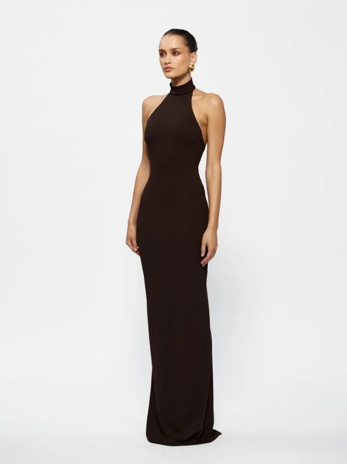 Effie Kats Rhi Gown - Coffee Brown Size 10