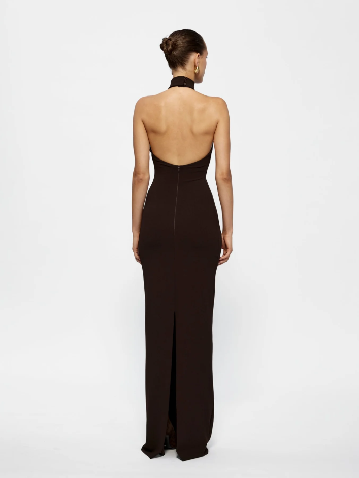 Effie Kats Rhi Gown - Coffee Brown Size 10