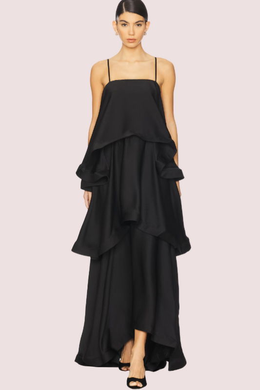 Elliatt Tilly Tiered Dress Black Size 6,8