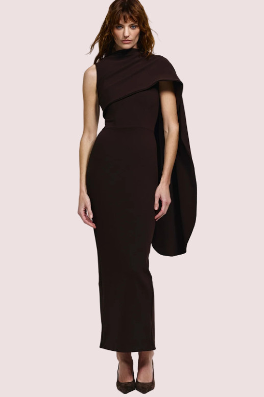 Effie Kats Romi Dress Chocolate Brown Size 10