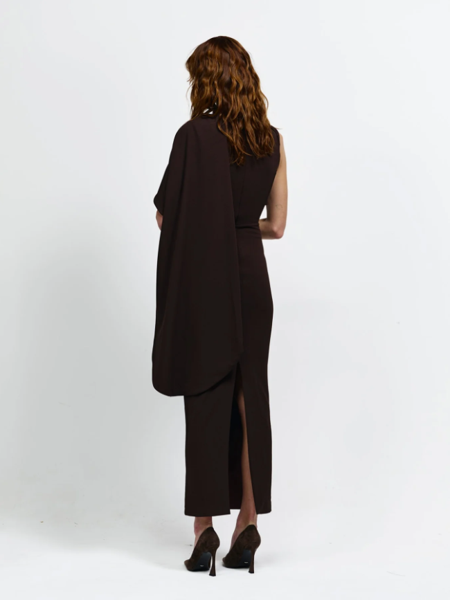 Effie Kats Romi Dress Chocolate Brown Size 10