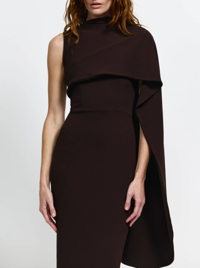 Effie Kats Romi Dress Chocolate Brown Size 10