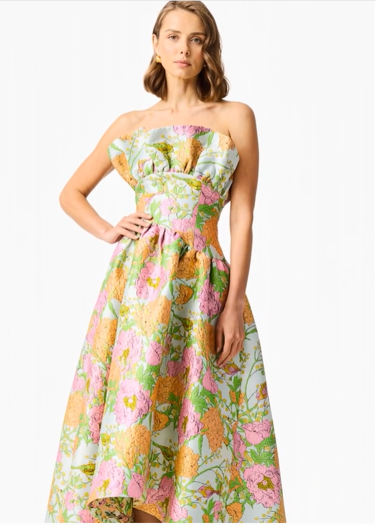 Elliat Laurel Gown - Green Floral Size 10